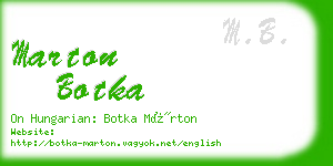 marton botka business card